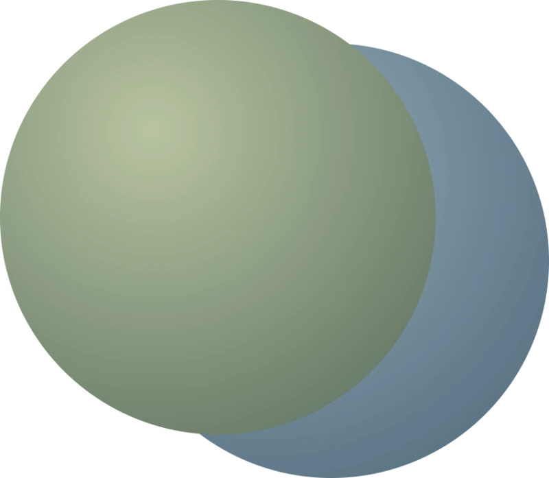 The Steady mark: two overlapping spheres, sage green and dusty blue